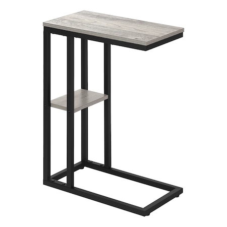 Monarch Specialties End Table, 18.25 W, 25.25 H, Particle Board, Metal, Grey I 3671